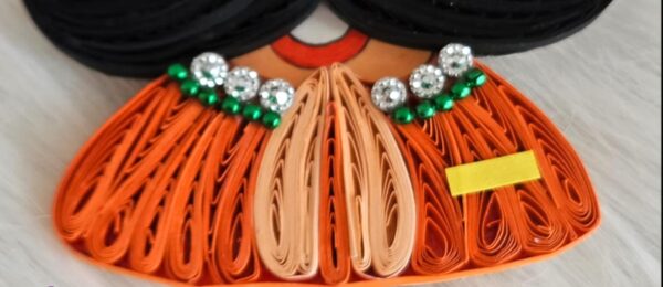 Quilled Rajasthani Man Fridge Magnet. - Image 4