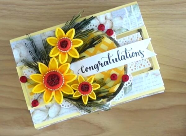 Handmade Quilling Belly Band Slider Box