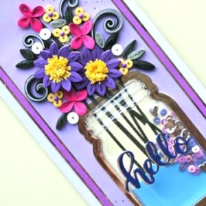 Shaker flower jar card