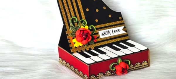 Piano Gift Box Easel Card