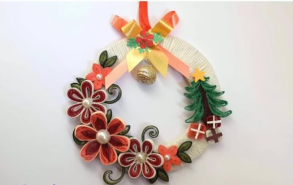 Quilled Wreath Fridge Magnet