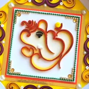 Quilled Ganesha Wall Hanging