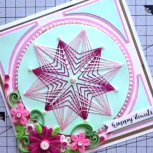 String Art Diwali Card