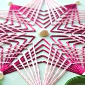 String Art Diwali Card
