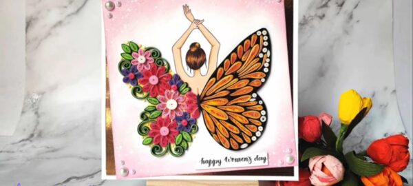 Quilled Buterfly Card