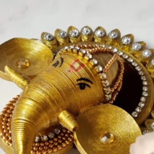 Exquisite Handmade Quilling Ganesha Fridge Magnet – Divine & Artistic Decor (Set of 1)