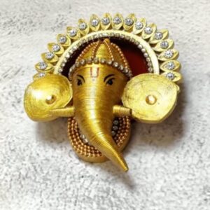 Exquisite Handmade Quilling Ganesha Fridge Magnet – Divine & Artistic Decor (Set of 1)