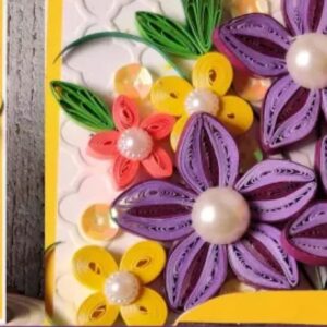 Quilled Flower Jar Card