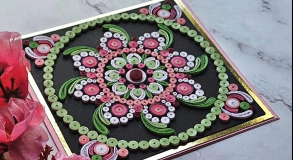 Quilled Mandala Greeting Card - Image 3