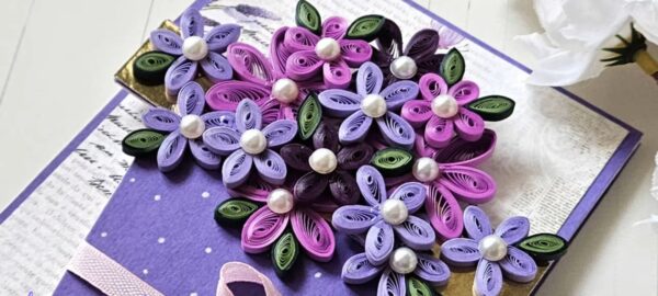 Quilled Flower Pot Easel Card - Image 3