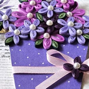 Quilled Flower Pot Easel Card