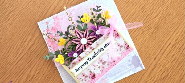 Teacher's Day Floral Envelope Card