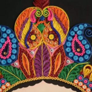 Quilled Durga Wall Hanging