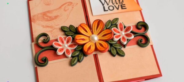 Quilled Heart Shutter Card - Image 3