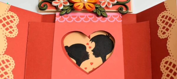 Quilled Heart Shutter Card - Image 2
