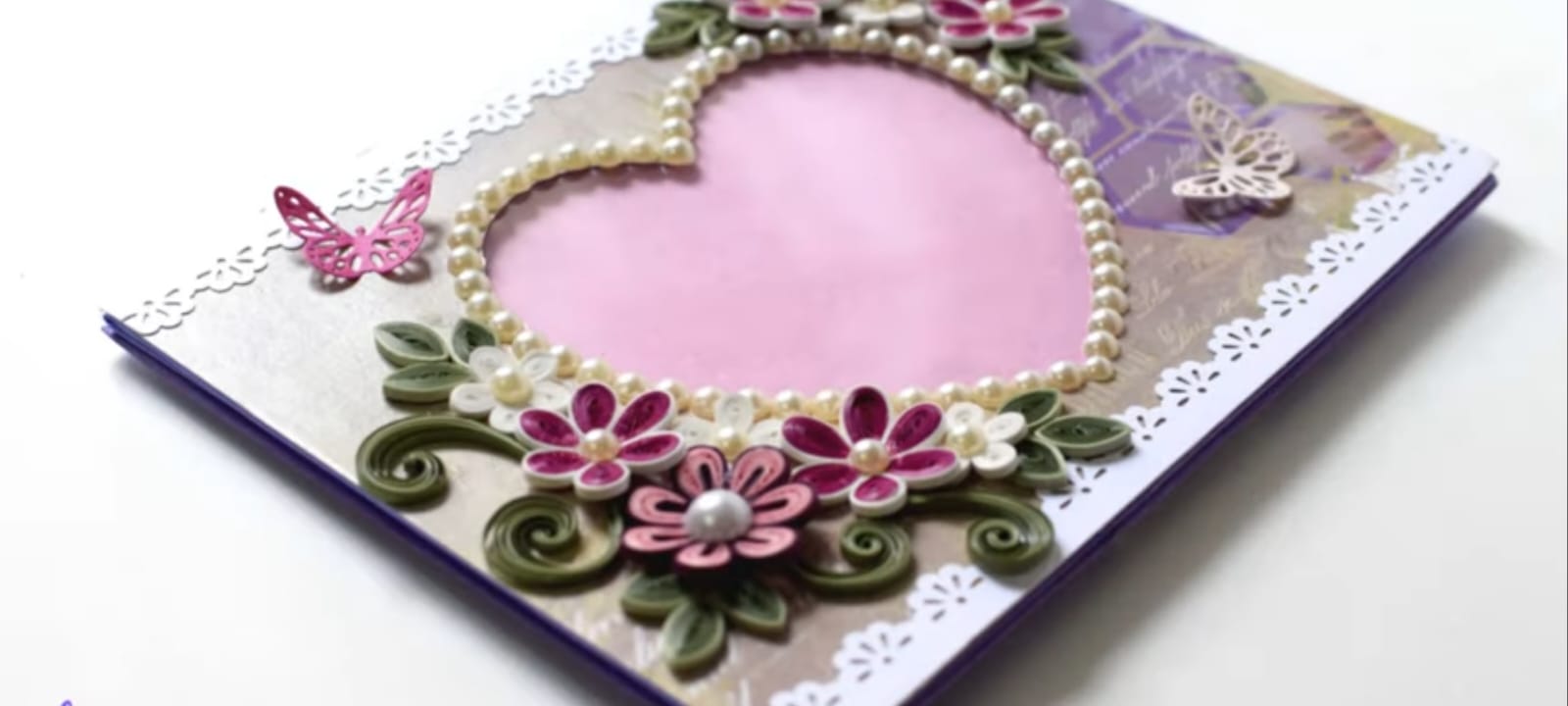 Handmade Quilling Heart Photo Frame