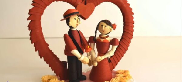 Quilling Love Couple