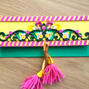 Festive Handmade Paper Quilling Shagun Envelope : Set of 1