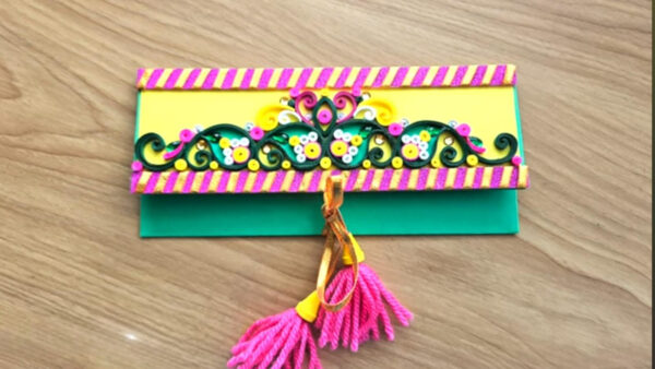 Handmade Paper Quilling Shagun Envelope