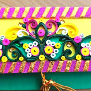 Festive Handmade Paper Quilling Shagun Envelope : Set of 1