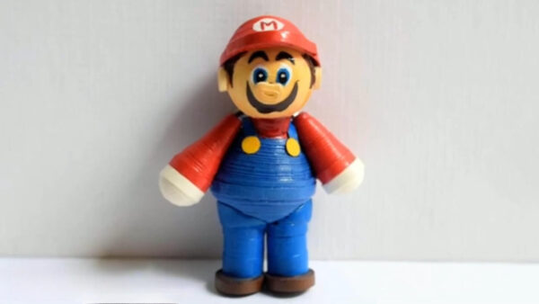 Handmade Quilling Mario Keychain