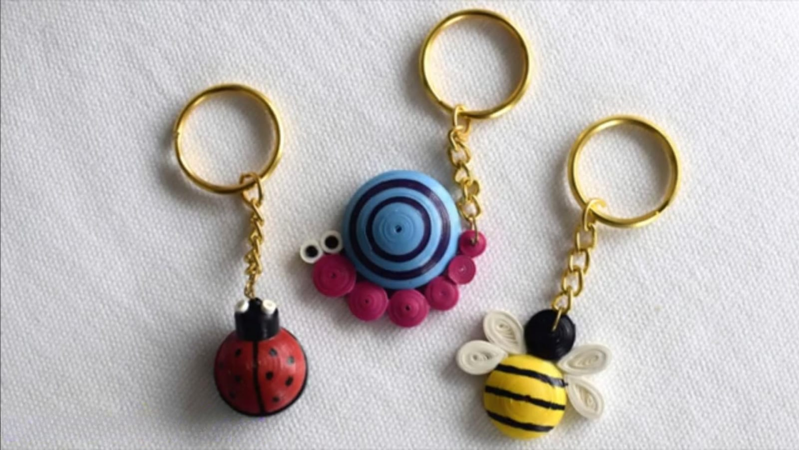 Handmade Quilling Insect Keychain