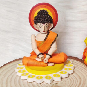 Exquisite Handmade Quilling Gautam Buddha Statue- Set of 1