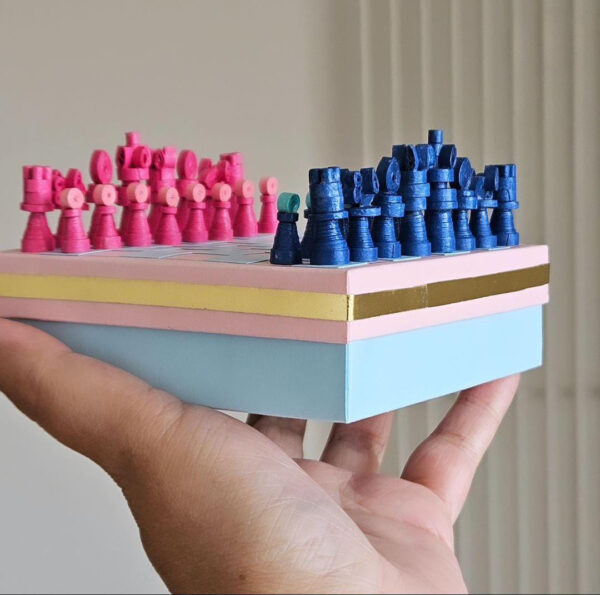 Handmade Quilling Chess Board