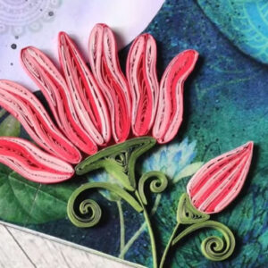 Elegant Handmade Buddha Wall Hanging with Quilling Lotus: A4 Size