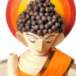 Exquisite Handmade Quilling Gautam Buddha Statue- Set of 1