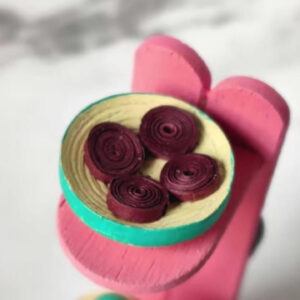 Beautiful Handmade quilling Kettle Cup Fridge Magnet : Set of 1