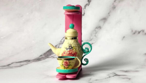 Handmade quilling Kettle Cup Fridge Magnet