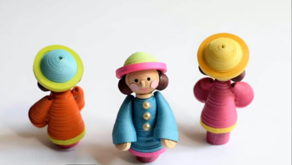 Elegant Handmade Quilling Pencil Topper Set of 3 - Image 3