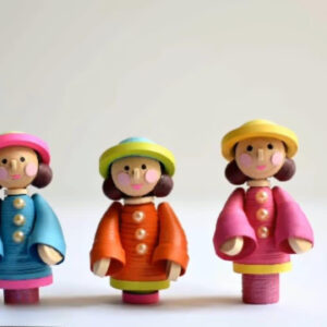 Elegant Handmade Quilling Pencil Topper Set of 3