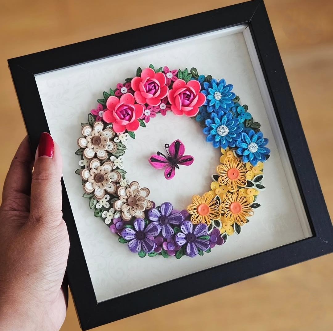 Quilling Flower Wreath