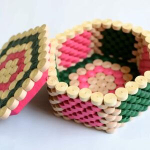 Beautiful Quilled Hexagon Box – 5 Star Decorative Storage Gift