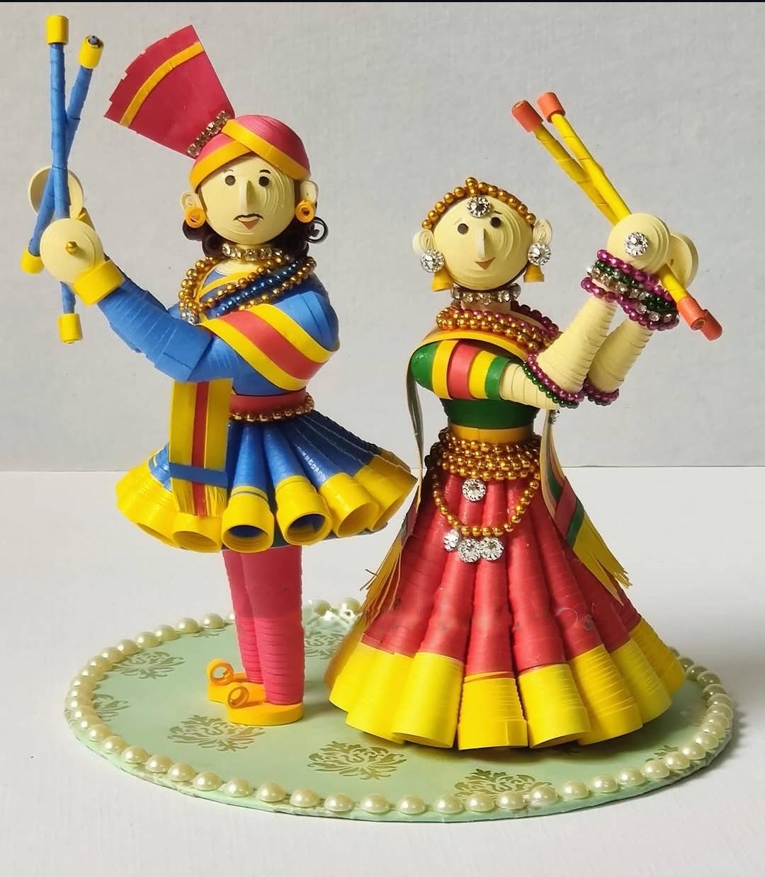 Quilling Dandiya Couple