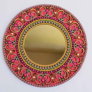 Elegant Handmade Quilled Mirror Wall Art (30 cm)