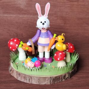 Cute Handmade Quilled Bunny Showpiece – 5 Star Decor Gift