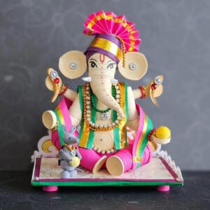 Divine Quilling Ganesha Idol – 5 Star Spiritual Showpiece