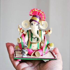 Divine Quilling Ganesha Idol – 5 Star Spiritual Showpiece