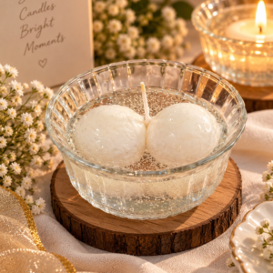 Set of 2 Handmade Rasgulla Candle